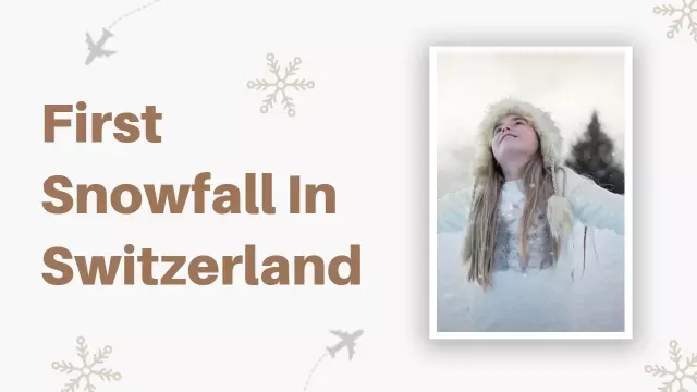 First Snowfall Adventure Switzerland Trending YouTube Thumbnail Template