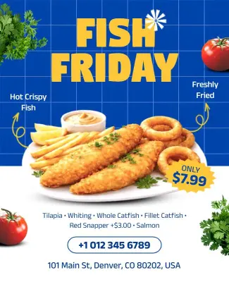 Fish Friday Special Offer Poster Template