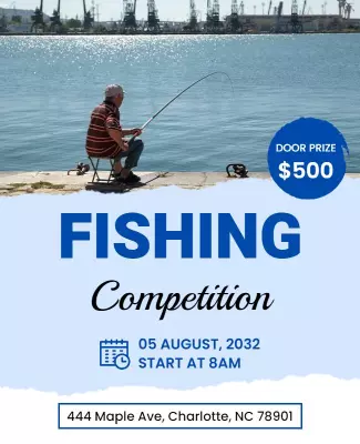 Fishing Competition Event Flyer Template