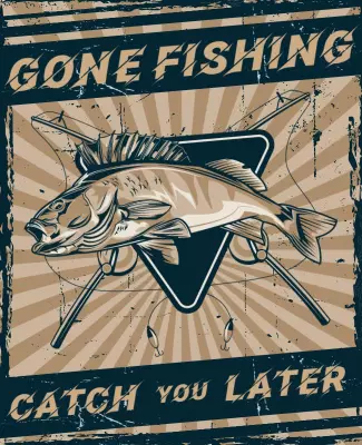 Fishing Quote Flyer Designs Template