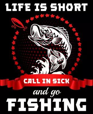 Fishing Quote Flyer Template