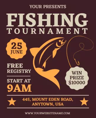 Fishing Tournament Flyer Template