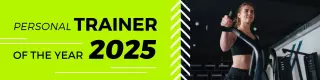 Fitness Achievement Celebrating Personal Trainer of the Year Banner Template