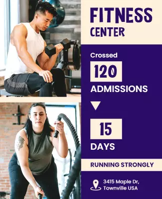 Fitness Center Promotional Achievement Flyer Template