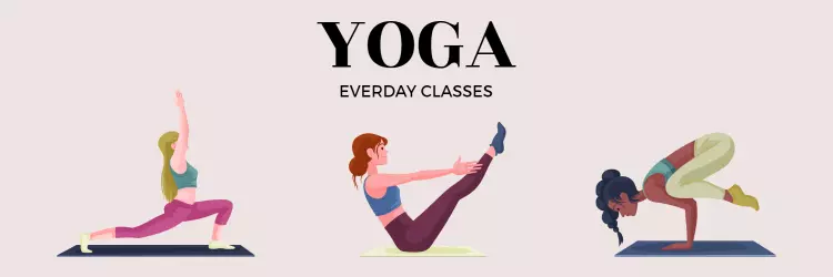 Fitness-Focused Illustration of Yoga Classes Twitter Banner Template