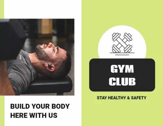 Fitness Gym Club Membership Workout and Training Plan Brochure Template