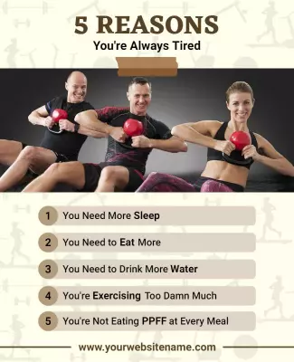 Fitness Tips for Energy Boost Flyer Template