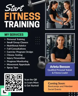 Fitness Training Program Flyer Template