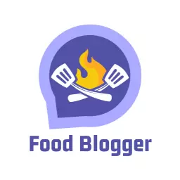 Flame and Grill Design Showcasing Exciting Food Blogger Logo Template