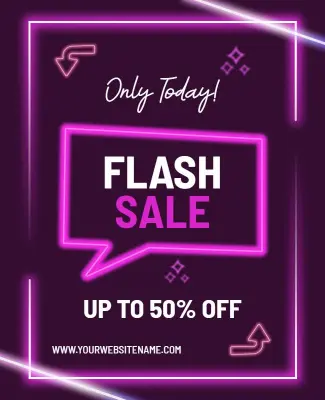 Flash Sale Discount Promotion Flyer Template