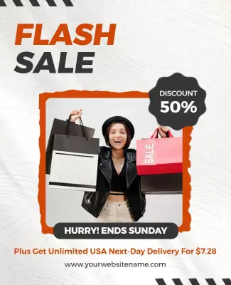 Flash Sale Discount Shopping Flyer Template