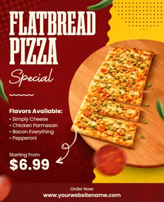 Flatbread Pizza Special Offer Flyer Template