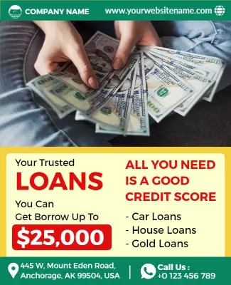 Flexible Loan Options Promotional Flyer Template