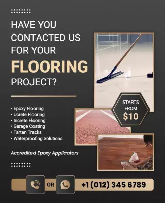 Flooring Services Promotion Flyer Template