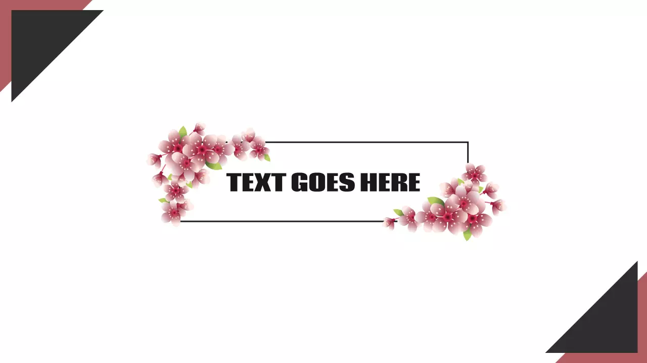 Floral Accents with Elegant Black Text YouTube Banner Template