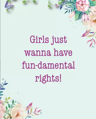 Floral Feminist Empowerment Message Poster Template