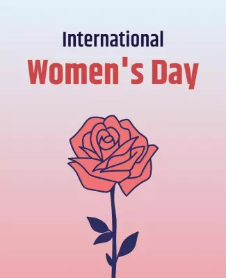 Floral Illustrated International Women's Day Celebration Poster Template