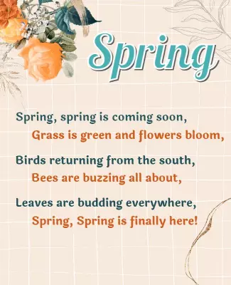 Floral Pastel Spring Poem Celebration Poster Template