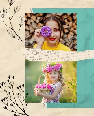 Floral Photography Art Exhibition Flyer Template