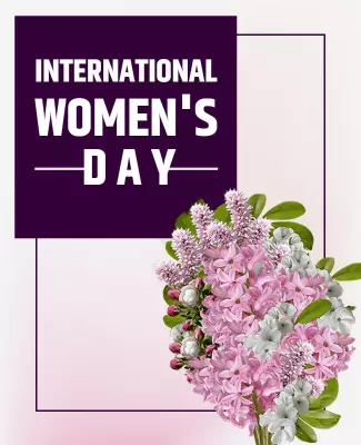 Floral Pink Celebration for International Women's Day Poster Template