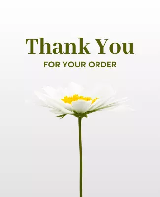 Floral Thank You Order Flyer Template