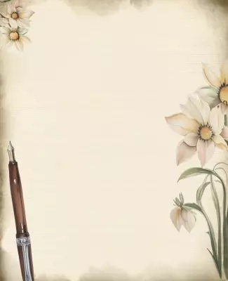 Floral Writing Workshop Invitation Flyer Template