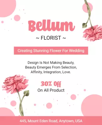 Flower Offer Florist Flyer Template