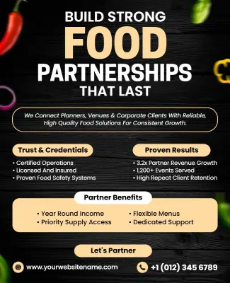 Food Partnership Business Solutions Flyer Template