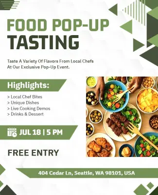 Food Pop-up Tasting Event Flyer Template