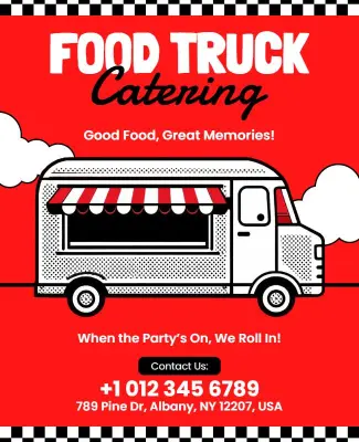 Food Truck Catering Event Poster Template