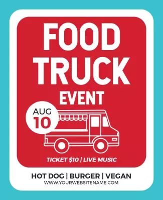 Food Truck Live Music Event Flyer Template
