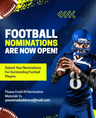 Football Award Nominations Promotional Flyer Template