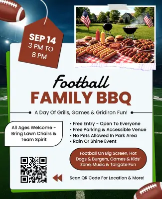 Football Family BBQ Event Flyer Template