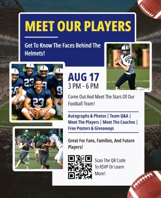 Football Meet Our Players Event Flyer Template