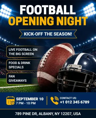 Football Opening Night Event Flyer Template