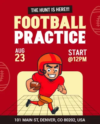 Football Practice Event Flyer Template