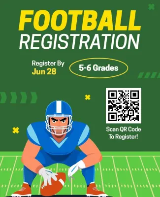 Football Registration Flyer Template