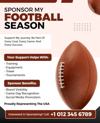 Football Season Sponsorship Request Flyer Template