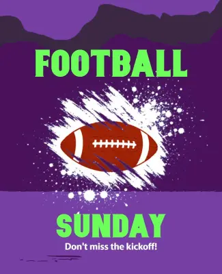 Football Sunday Game Event Poster Template
