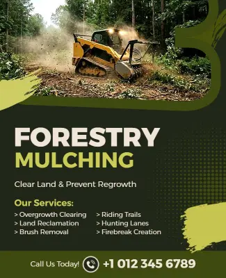 Forestry Mulching Services Flyer Template