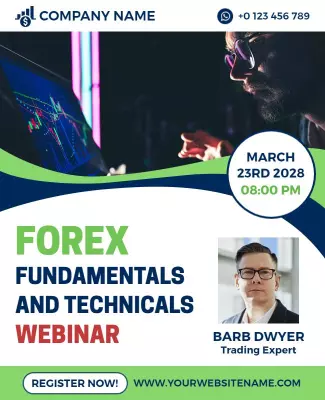 Forex Trading Webinar Educational Flyer Template