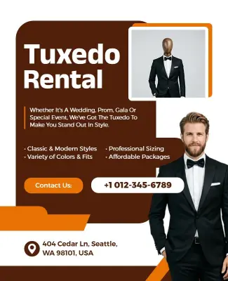 Formal Tuxedo Rental Flyer Template
