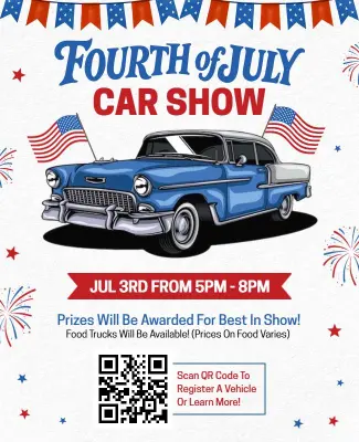 Fourth of July Car Show Flyer Template