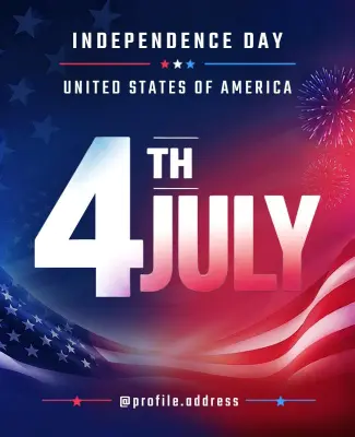 Fourth of July Independence Day Celebration Poster Template