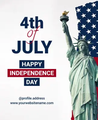 Fourth of July Independence Day Poster Template