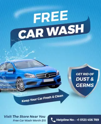 Free Car Wash Promotion Flyer Template