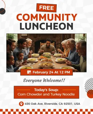 Free Community Luncheon Event Flyer Template