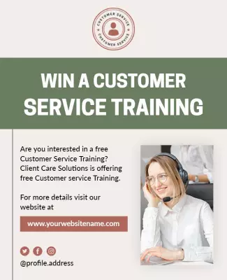 Free Customer Service Training Opportunity Flyer Template