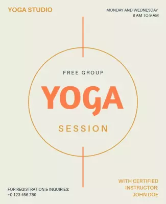 Free Group Yoga Session Flyer Template