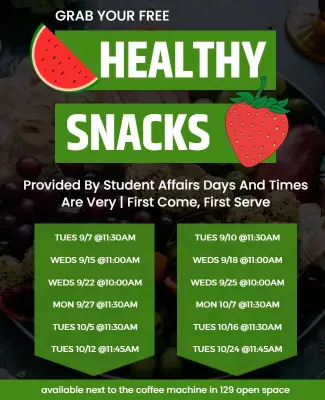 Free Healthy Snacks Event Flyer Template